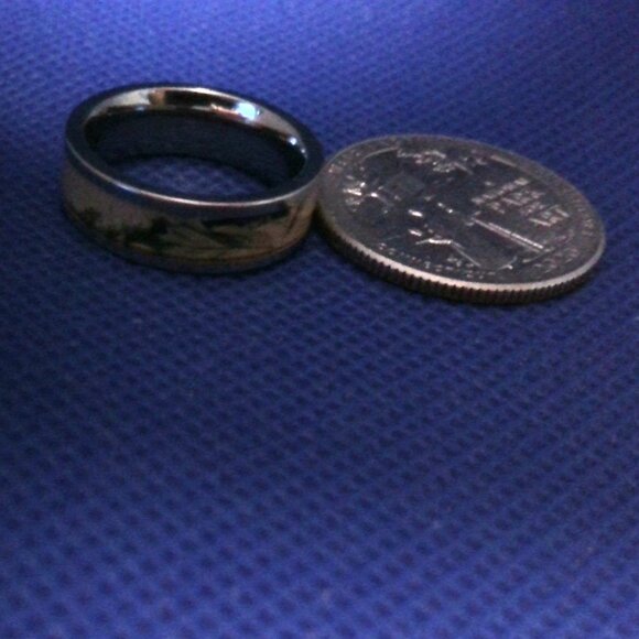 The Camouflage Forest Tungsten Men's Wedding Ring size 6 - Picture 8 of 9